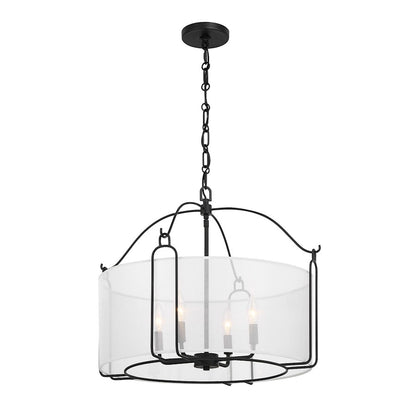 Savoy House Ashlay 4 Light Pendant, Matte Black