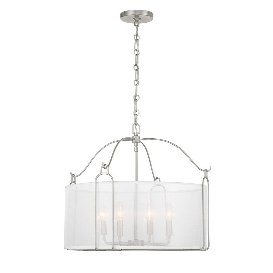 Savoy House Ashlay 4 Light Pendant, Satin Nickel - 7-1693-4-SN