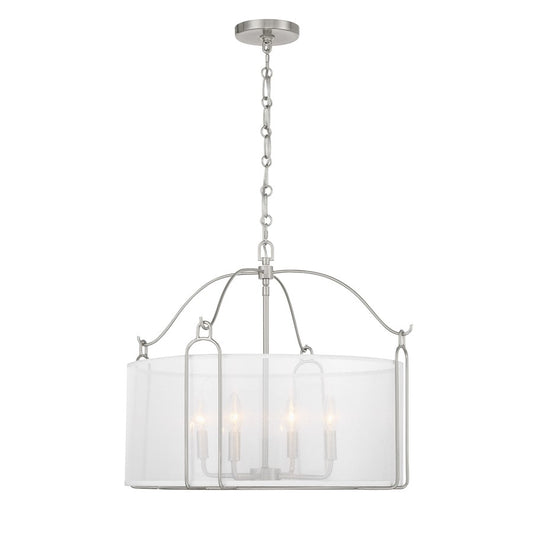 Savoy House Ashlay 4 Light Pendant, Satin Nickel