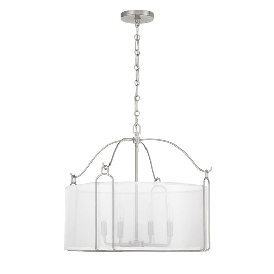 Savoy House Ashlay 4 Light Pendant, Satin Nickel