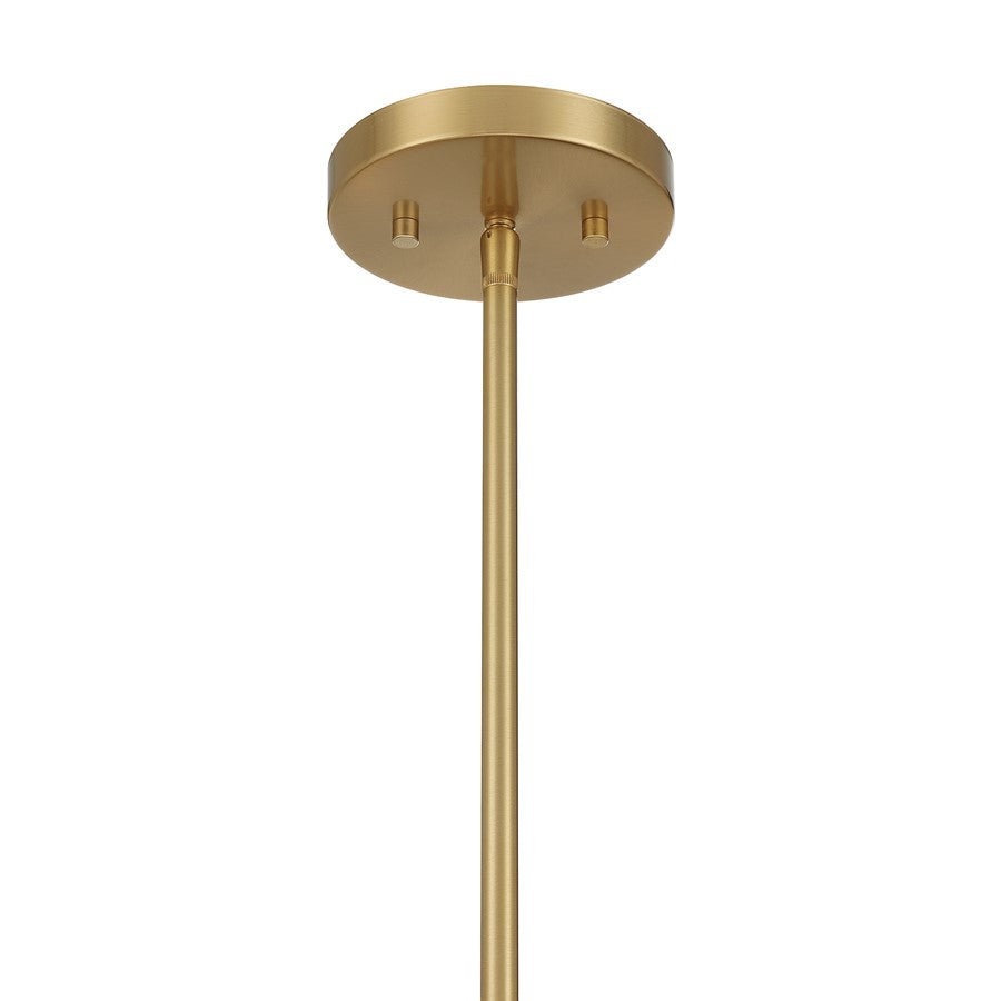Savoy House Leeds 3 Lt Pendant, White Opal, Warm Brass