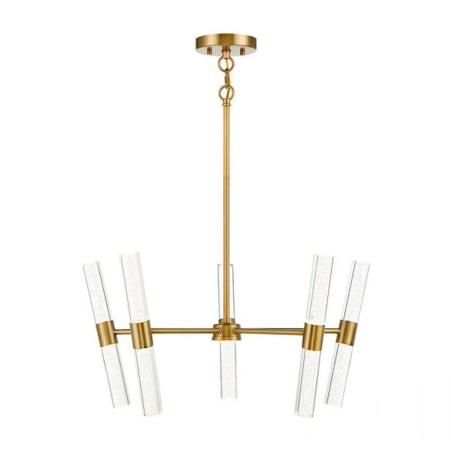 LED Pendant, Warm Brass/Bubble