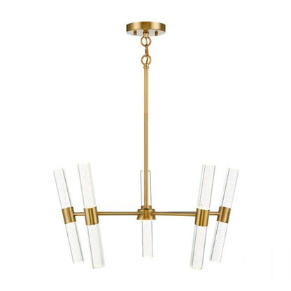 LED Pendant, Warm Brass/Bubble