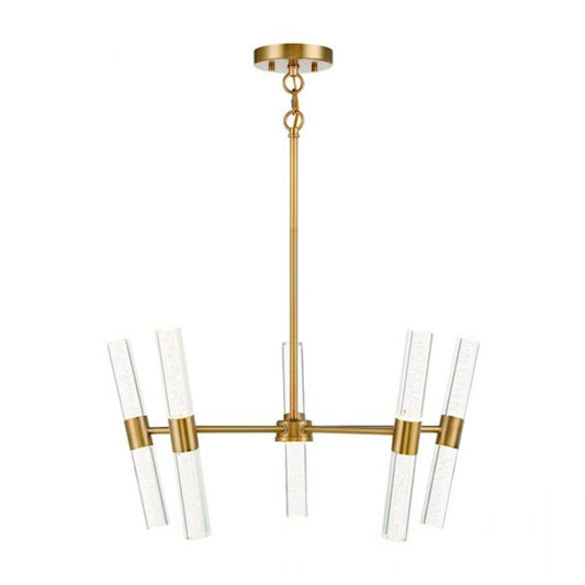 LED Pendant, Warm Brass/Bubble