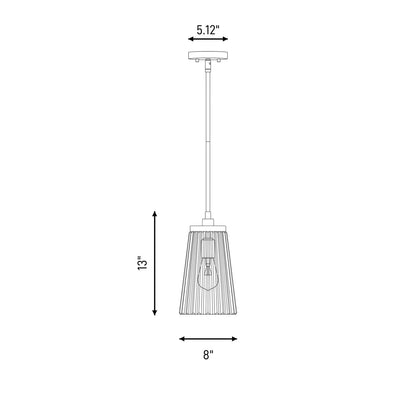 1 Light Pendant, Polished Nickel