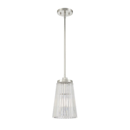 1 Light Pendant, Polished Nickel