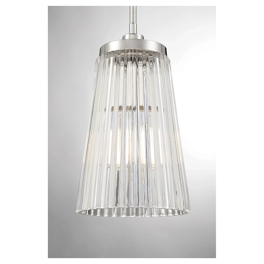 1 Light Pendant, Polished Nickel