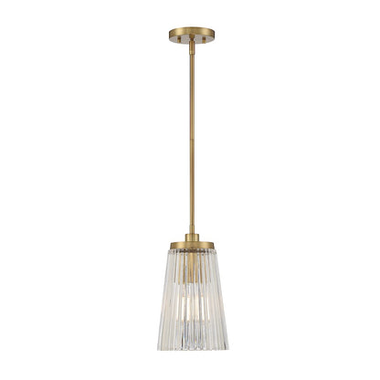 Savoy House Chantilly 1-Light Pendant, Warm Brass - 7-1742-1-322