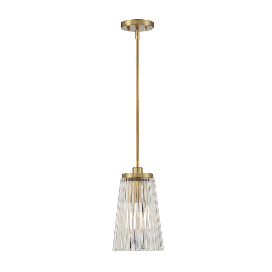 1 Light Pendant, Warm Brass