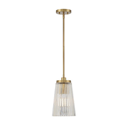 1 Light Pendant, Warm Brass