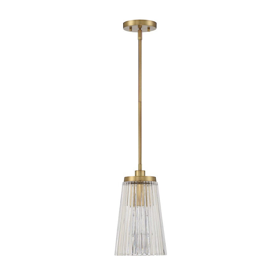 1 Light Pendant, Warm Brass