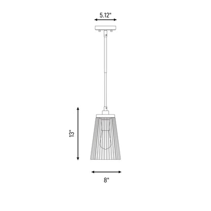 1 Light Pendant, Warm Brass