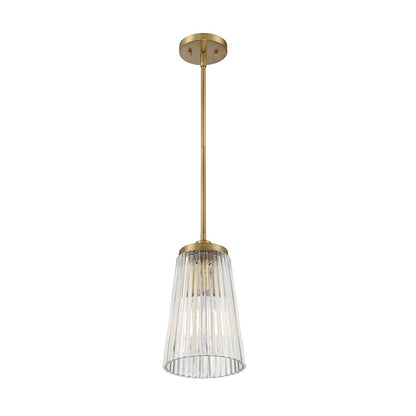 1 Light Pendant, Warm Brass