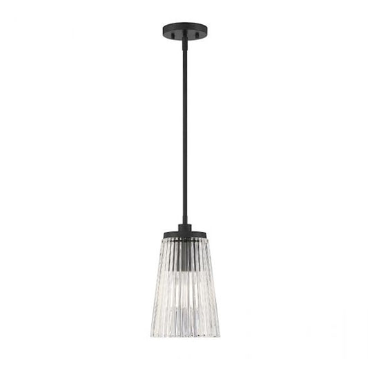 1 Light Pendant, Matte Black