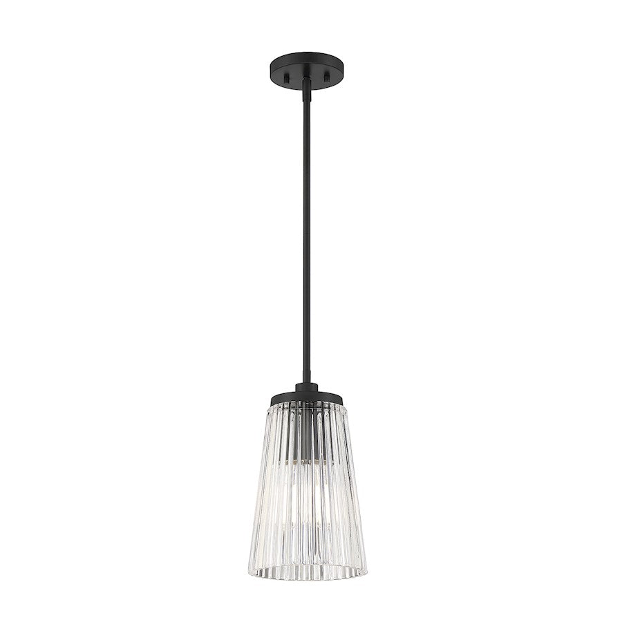 1 Light Pendant, Matte Black