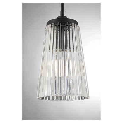 1 Light Pendant, Matte Black