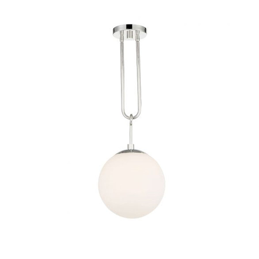 1 Light Pendant, Polished Nickel
