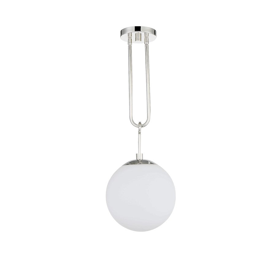 1 Light Pendant, Polished Nickel