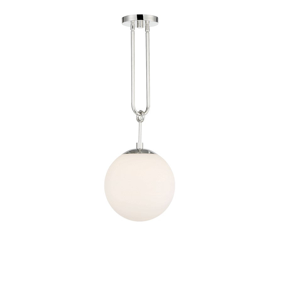 1 Light Pendant, Polished Nickel