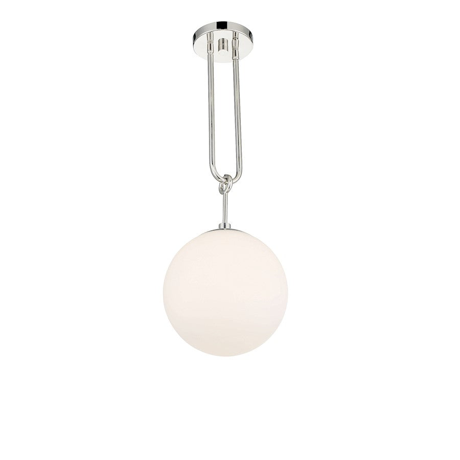 1 Light Pendant, Polished Nickel