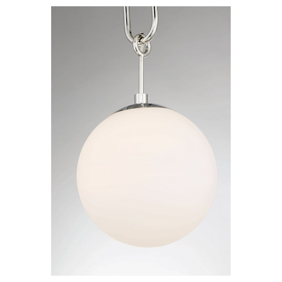 1 Light Pendant, Polished Nickel