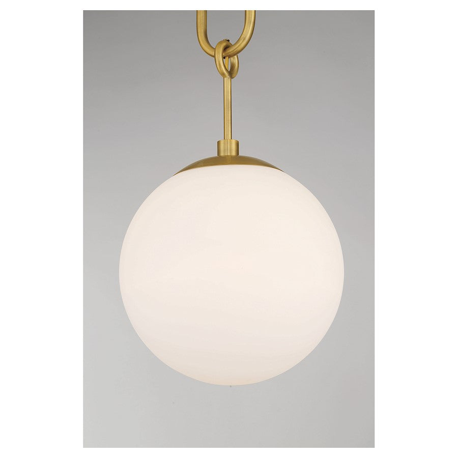 1 Light Pendant, Warm Brass