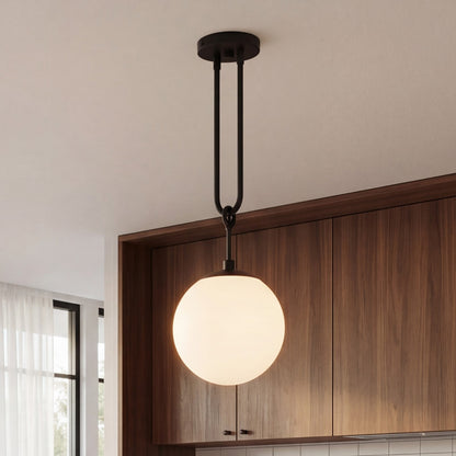 1 Light Pendant, Matte Black