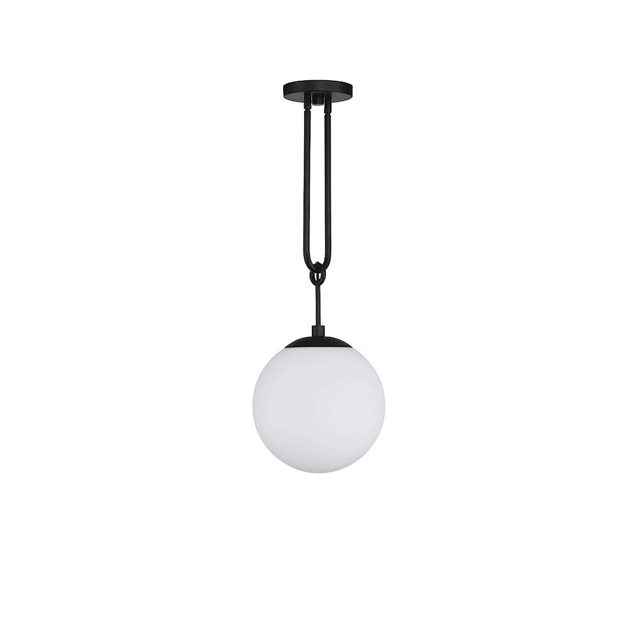 1 Light Pendant, Matte Black