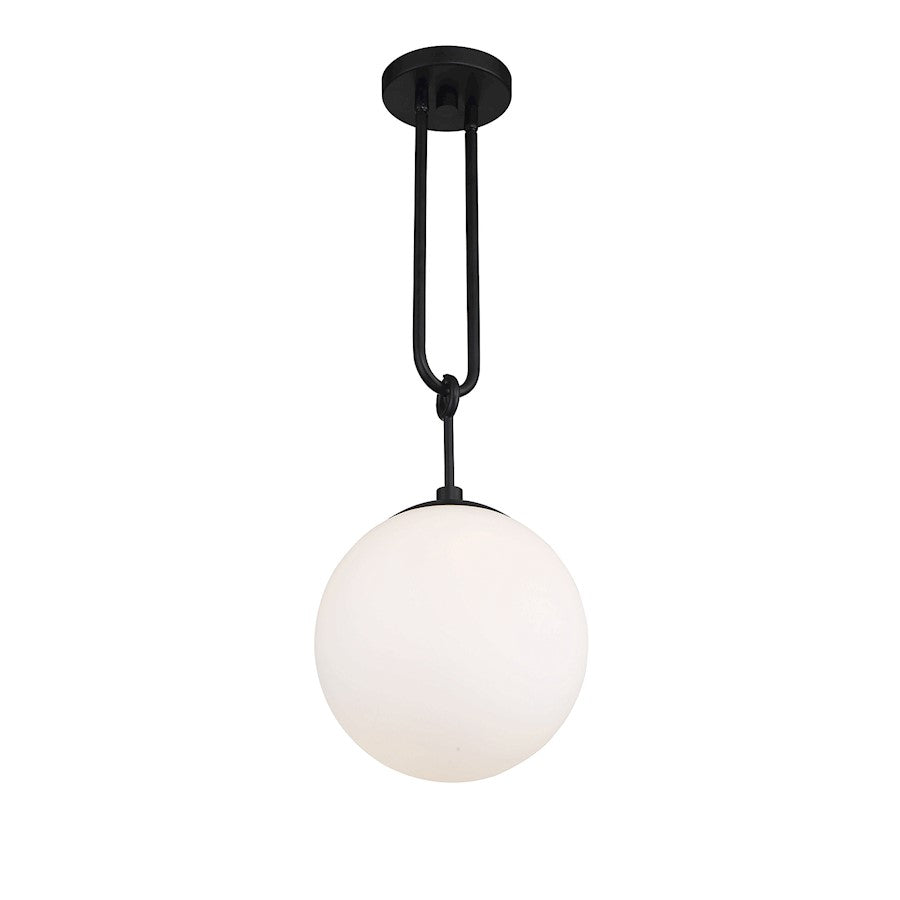 1 Light Pendant, Matte Black