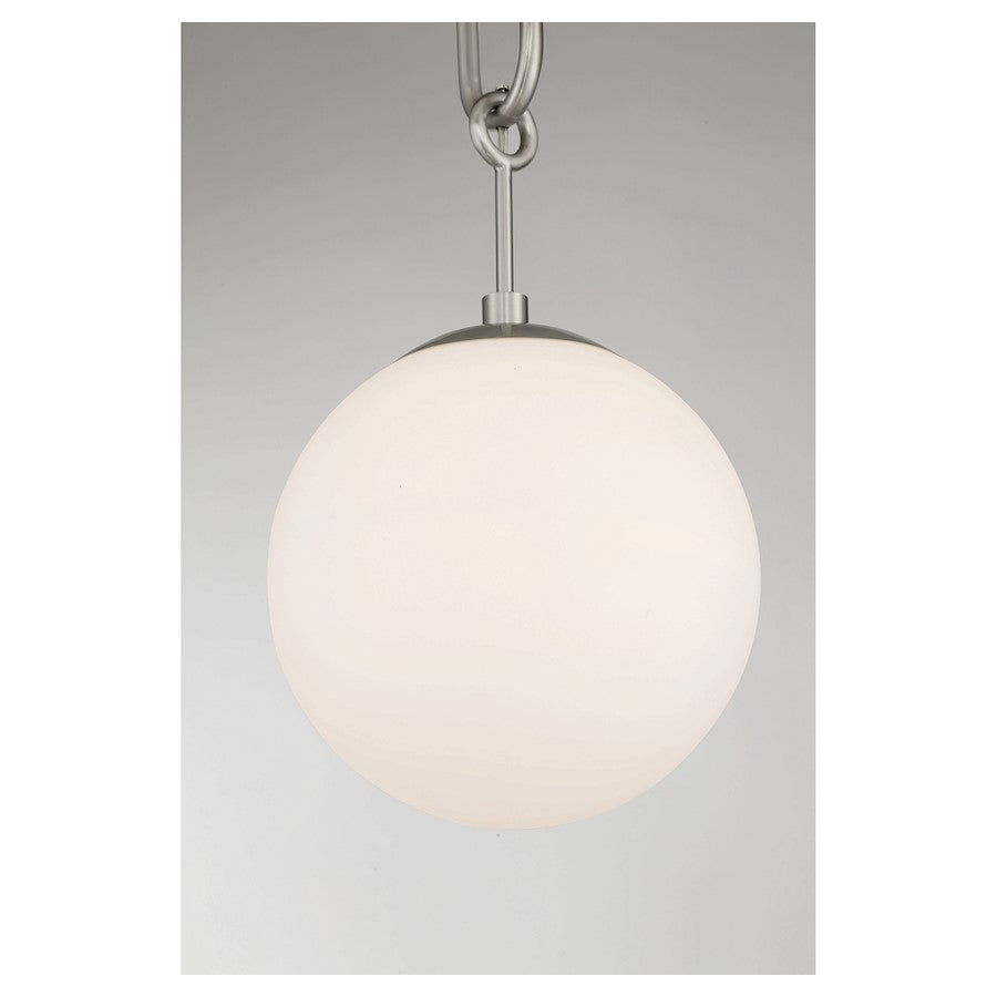1 Light Pendant, Satin Nickel