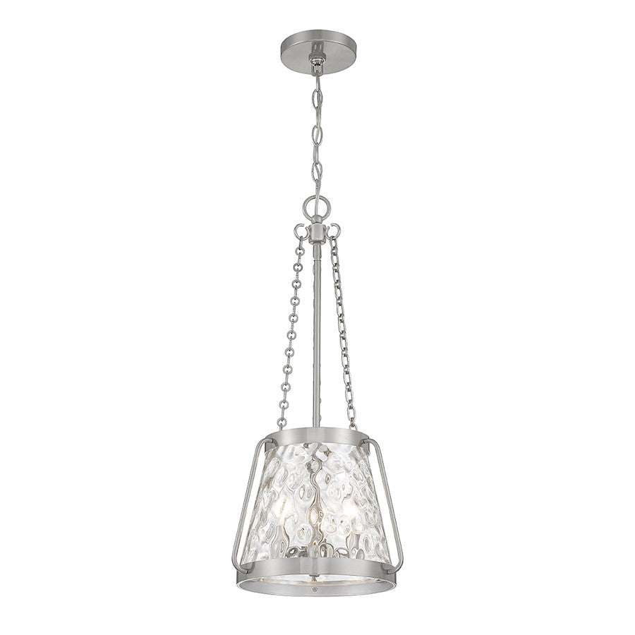 3 Light Pendant, Satin Nickel