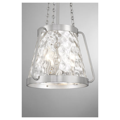 3 Light Pendant, Satin Nickel