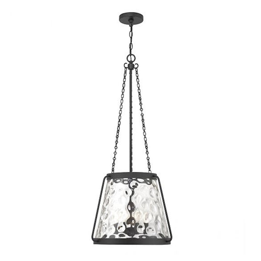 4 Light Pendant, Matte Black