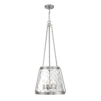 4 Light Pendant, Satin Nickel