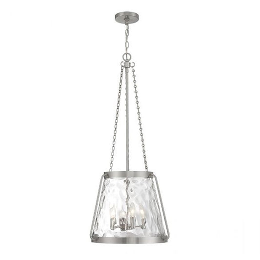 4 Light Pendant, Satin Nickel