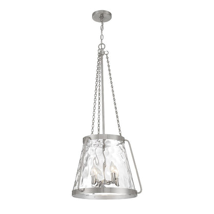 4 Light Pendant, Satin Nickel