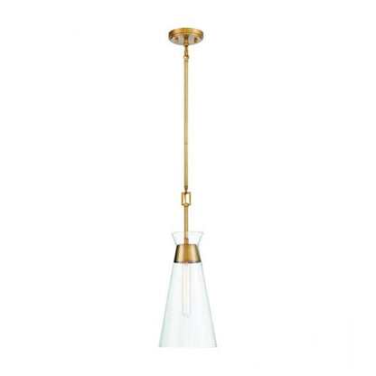 1 Light Pendant, Warm Brass