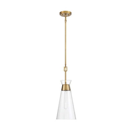 1 Light Pendant, Warm Brass