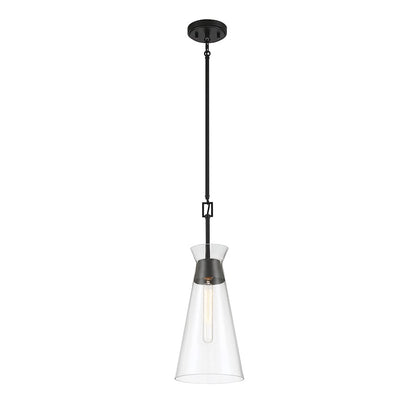 1 Light Pendant, Matte Black