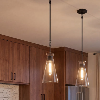 1 Light Pendant, Matte Black