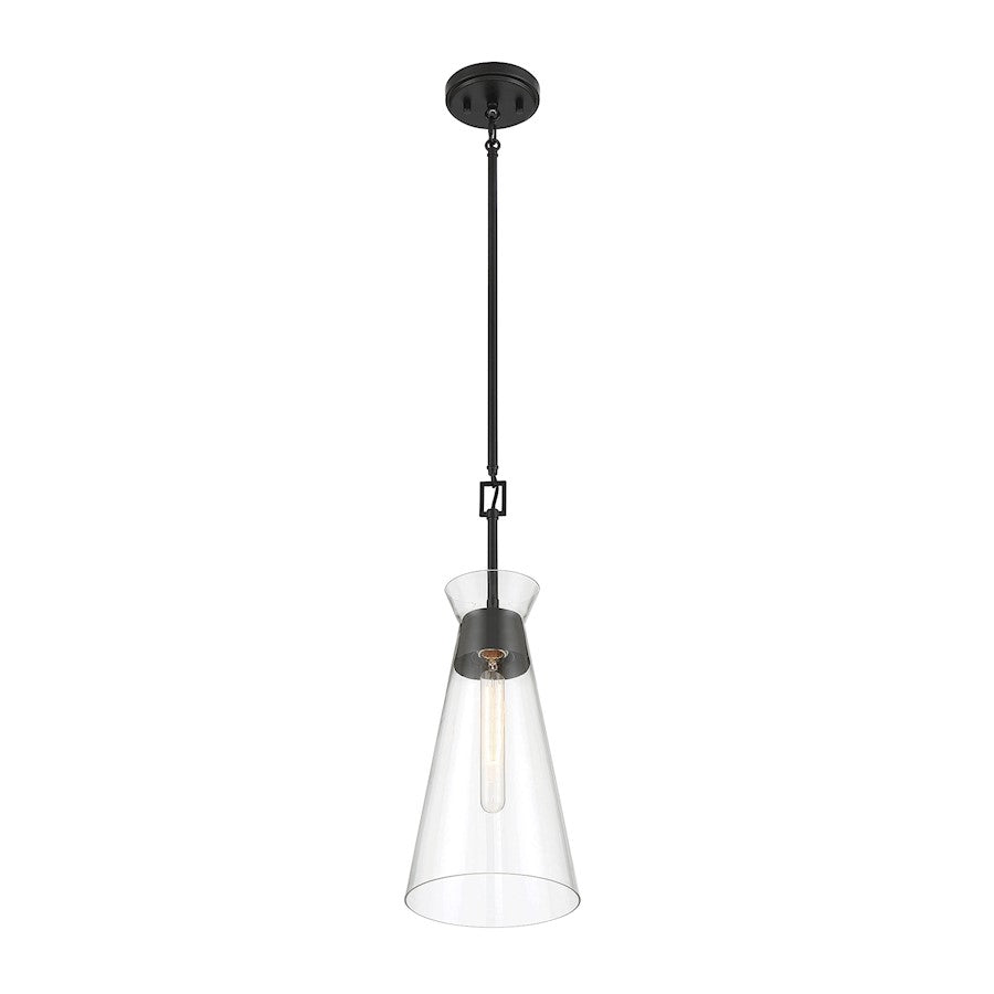 1 Light Pendant, Matte Black