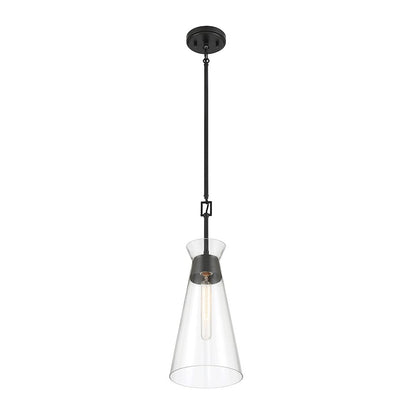 1 Light Pendant, Matte Black