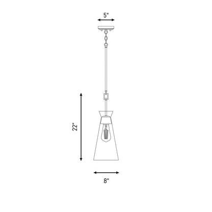 1 Light Pendant, Matte Black