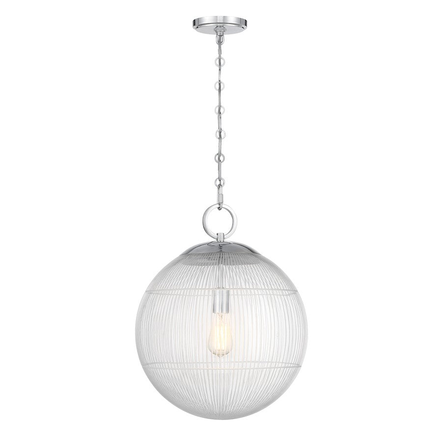 Savoy House Cabot 1 Light Pendant, Chrome/Segmented - 7-1840-1-11