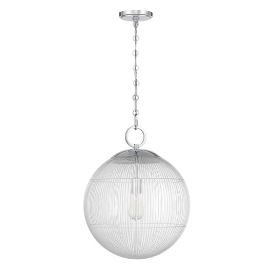 Savoy House Cabot 1 Light Pendant, Chrome/Segmented