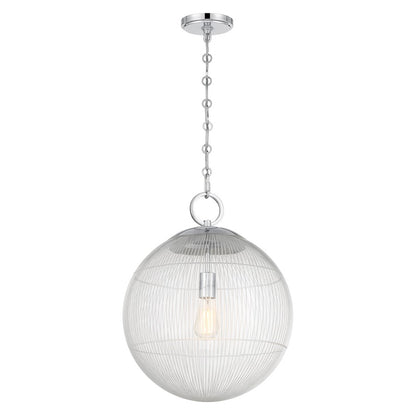 Savoy House Cabot 1 Light Pendant, Chrome/Segmented