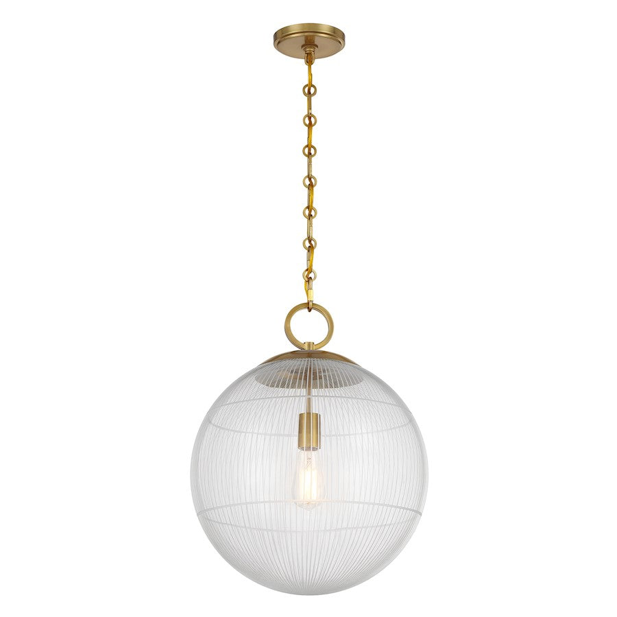 Savoy House Cabot 1 Light Pendant, Warm Brass/Segmented