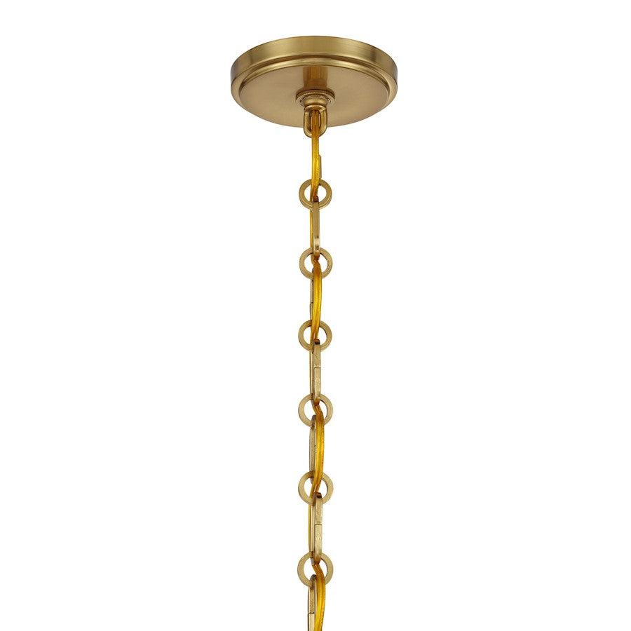 Savoy House Cabot 1 Light Pendant, Warm Brass/Segmented