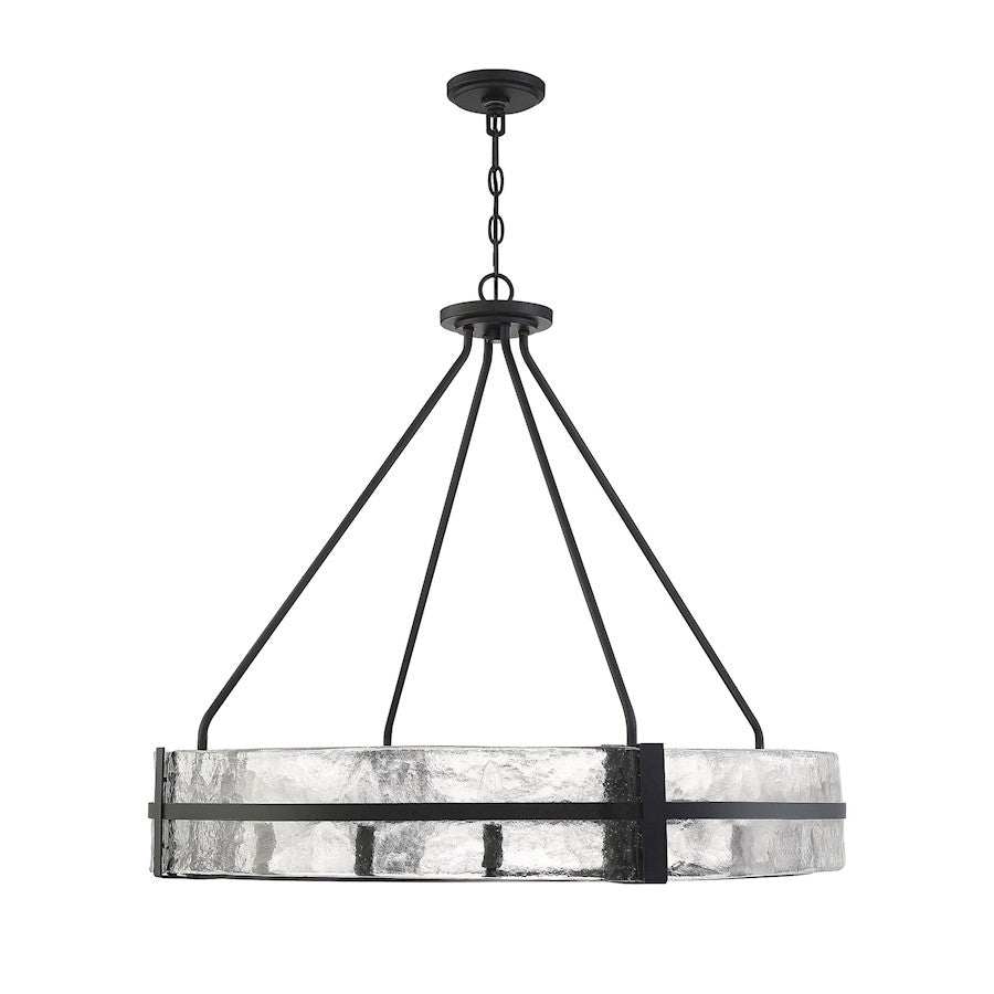 8 Light Pendant, Matte Black