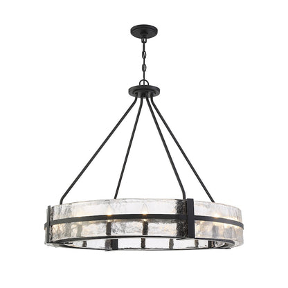8 Light Pendant, Matte Black